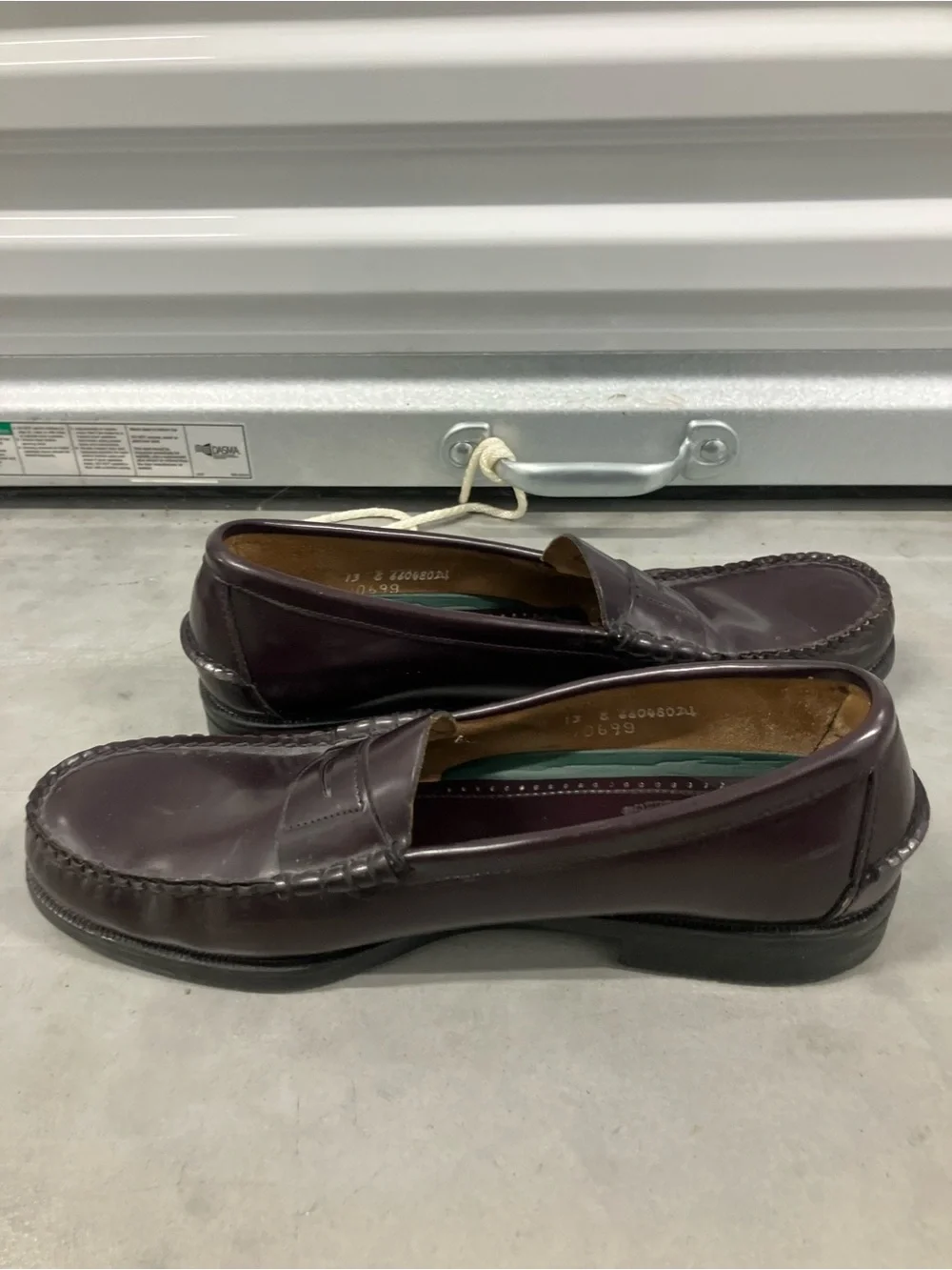 Sebago Classic Dan Leather Penny Loafers Oxblood Burgundy Size 13